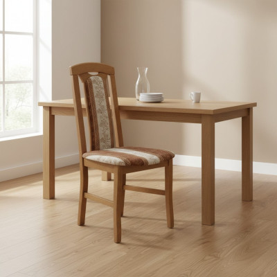 Solid wood chair, wooden designer chair, dining chair, classic beige decorative.