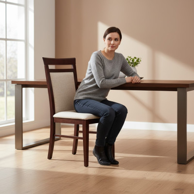 Solid wood chair, wood designer, white chair, dining room chair, classic, decorative