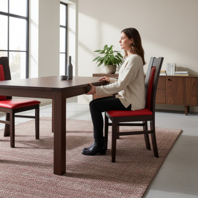 SOLID WOOD CHAIR WOOD DESIGNER RED CHAIR DINING CHAIR CLASSIC DECORATIVE