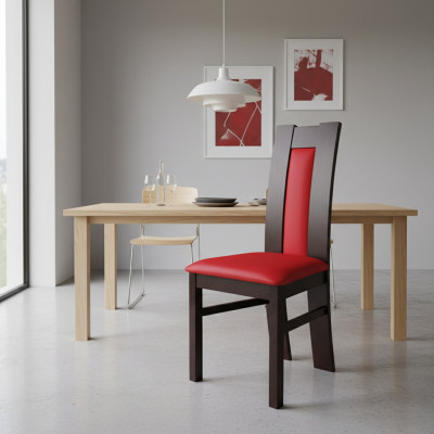 SOLID WOOD CHAIR WOOD DESIGNER RED CHAIR DINING CHAIR CLASSIC DECORATIVE