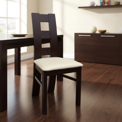 Solid Wood White Black Wood Designer Chair Dining Chair Modern Decorative