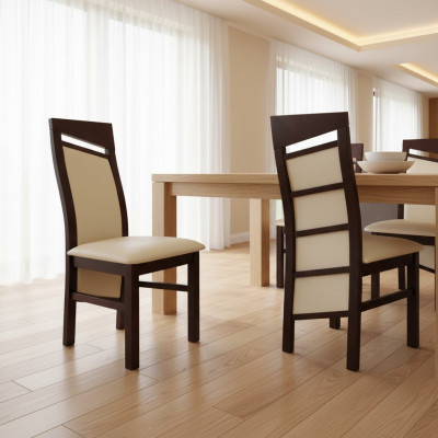 Solid wood chair modern white designer dining chair kitchen decorative
