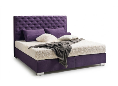 Design upholstery bed leather double hotel marital bedroom box spring box new