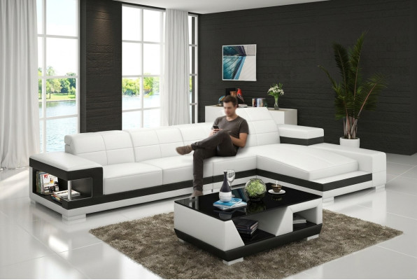 Sofa leather sofa couch living landscape corner modern corner sofa design set