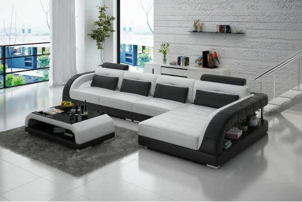 Leather Sofa Couch Living Landscape Corner Modern Corner Sofa Design Sofa Suite