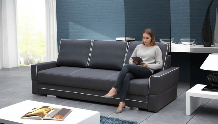 Sleeper Sofa Convertible Couch 3-Seater Sleeping Function + Storage Compartment Couch Sofa Convertible Sofa