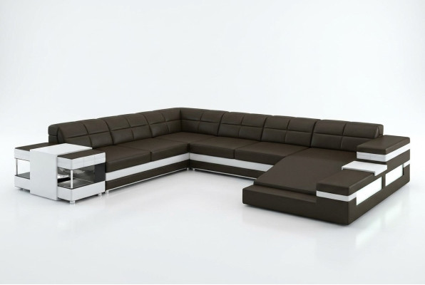 Leather sofa couch upholstery corner living landscape corner sofa design leather PH3006 new