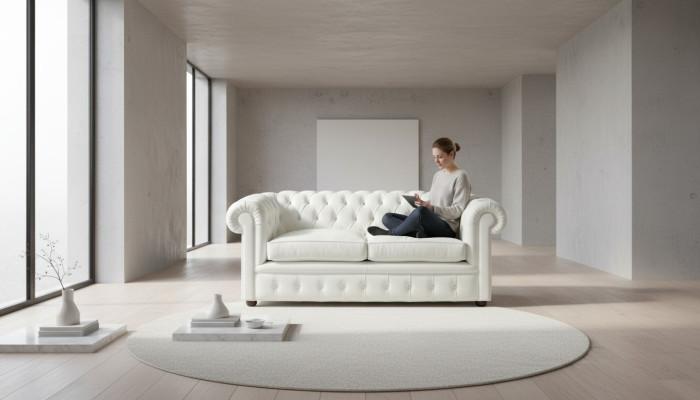 Upholstered Couch Sofa Classic Chesterfield New Chesterfield 3-Seater New Kent