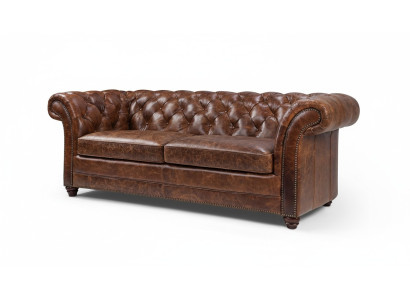 Chesterfield 100% Genuine Leather Sofa Couch Upholstery Classic Couches