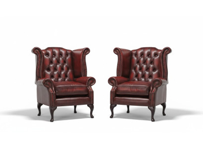 Genuine Chesterfield Wing Chair Armchair Couch Sofa Upholstery Seat Lounge Antique