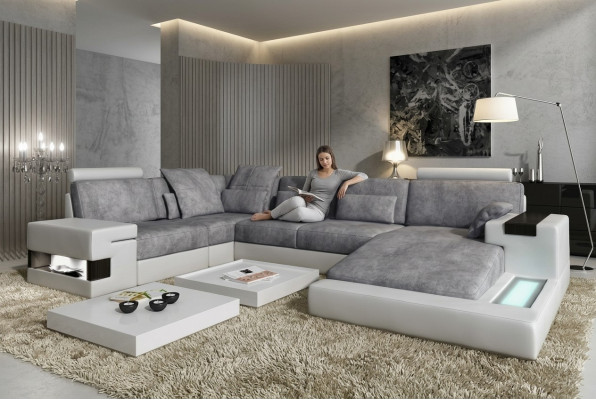 Leather sofa upholstery corner couch set living landscape leather sofa design couch new