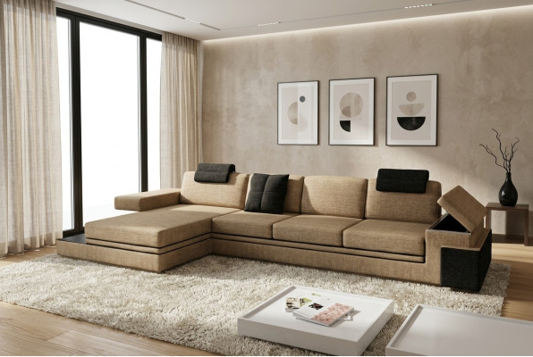 Design leather sofa couch upholstery suite living landscape corner textile
