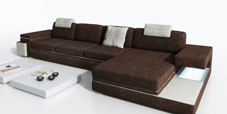 Design leather sofa couch upholstery decor living landscape corner suite corner