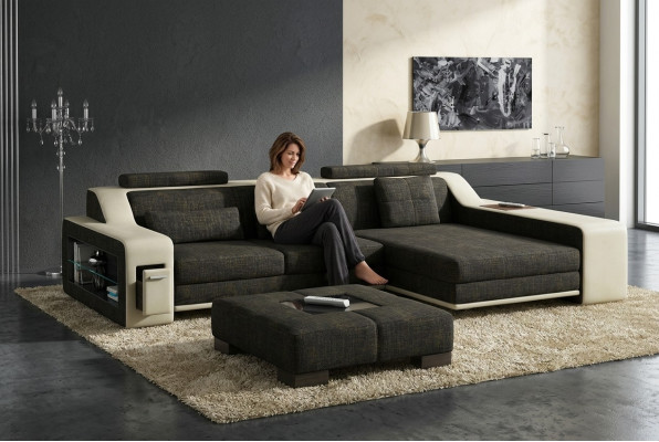 Design corner sofa sofa couch upholstery seat sofas corner suite textile leather