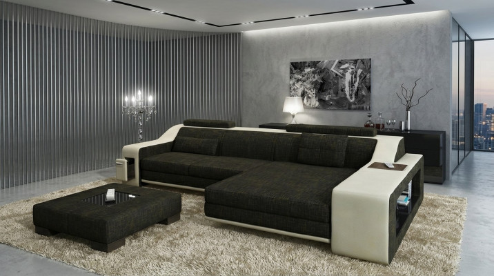 Design corner sofa sofa couch upholstery seat sofas corner suite textile leather