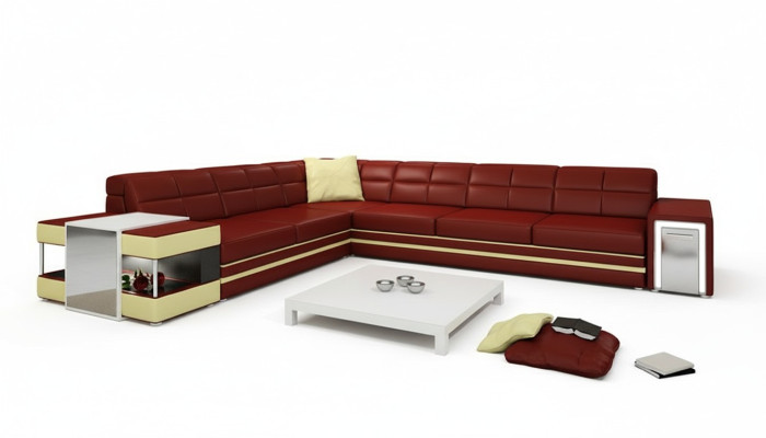 Designer sofa corner sofa couch leather sofa upholstery seat corner set +light new PH3026