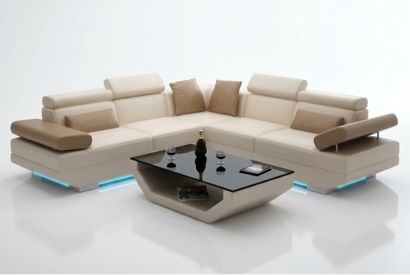 Leather sofa couch living area corner sofa set design modern sofa K5009B