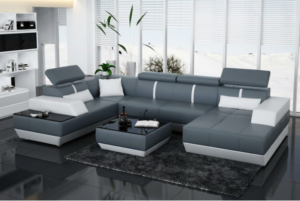 Leather sofa Couch Living Landscape Corner Sofa Set Design Modern Sofa K5015
