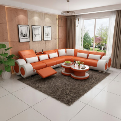 Leather sofa couch living landscape sofa modern corner corner sofa design suite