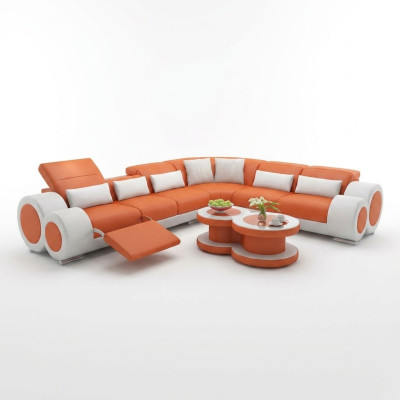 Leather sofa couch living landscape sofa modern corner corner sofa design suite