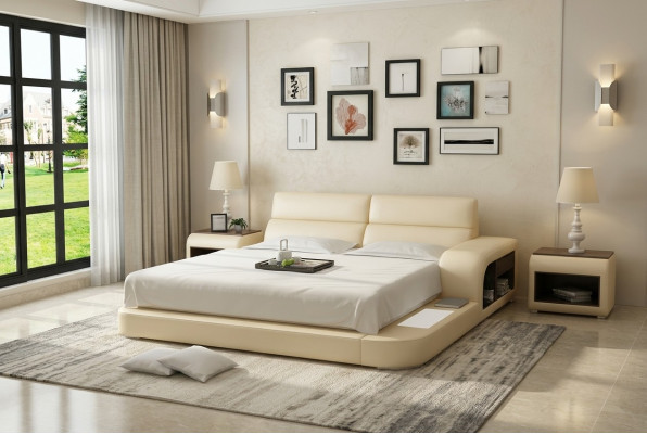 Designer bed upholstered bed luxury bed double bed marriage bed beds 140/160/180 LB8805