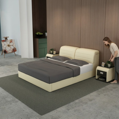 Leather Bed Design Upholstered Beds Luxury Double Modern Marital 140/160/180 LB8827