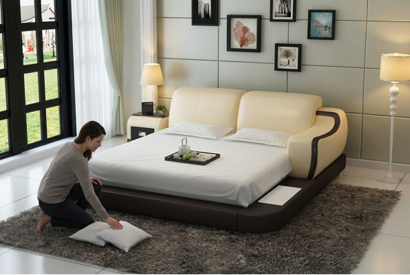 Waterbed Hotel Double Bed Beds Complete Leather Bed Upholstered Bed Water LB8803
