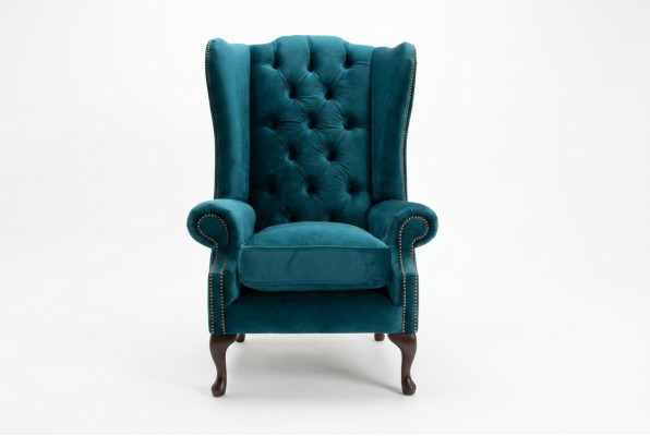 Wingback chair, armchair, TV design, upholstered sofa, couch, Chesterfield, textile, new 347