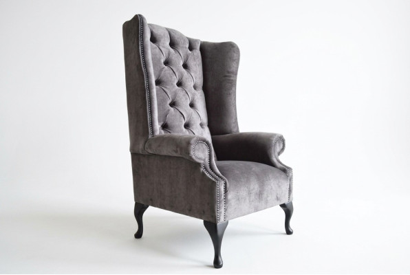 Wingback Armchair Armchair TV Design Upholster Sofa Couch Chesterfield Textile New 351
