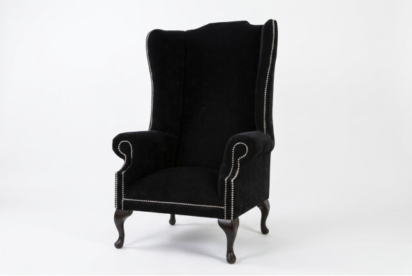 Wing chair armchair TV design upholstered sofa couch Chesterfield textile new 352