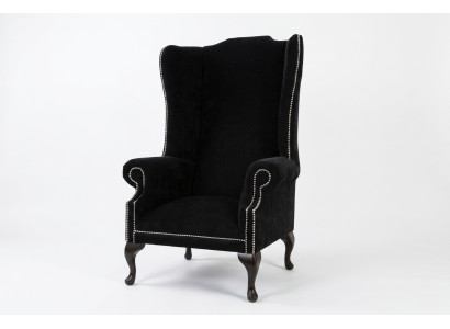 Wing chair armchair TV design upholstered sofa couch Chesterfield textile new 352