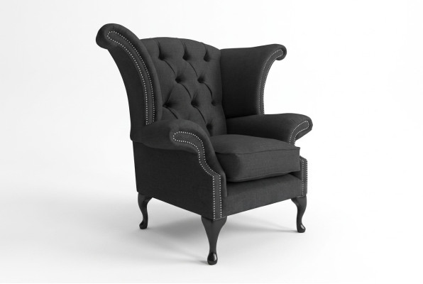 Wingback armchair armchair TV design upholstered sofa couch Chesterfield fabric new 353