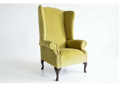 Wingback armchair armchair TV design upholstery sofa couch Chesterfield textile new 354