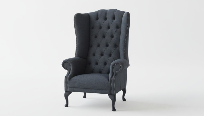Wingback armchair, armchair, television design, upholstered sofa, couch, Chesterfield, textile, new 359