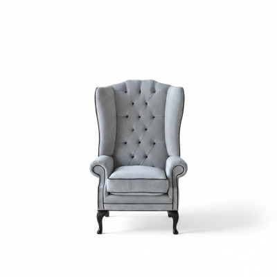 Wingback armchair recliner TV design upholstered sofa couch Chesterfield textile new 360