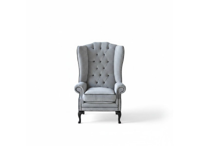 Wingback armchair recliner TV design upholstered sofa couch Chesterfield textile new 360