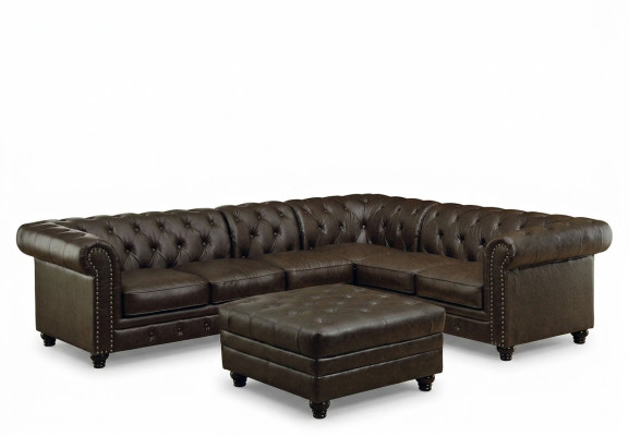 Chesterfield corner sofa couch leather sofa upholstered corner couch suite design #336