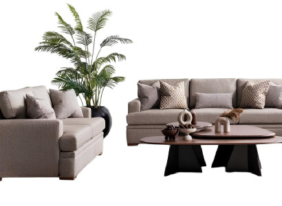 2-teiliges Wohnzimmer-Set: 3-Sitzer und 2-Sitzer in modernem Design.